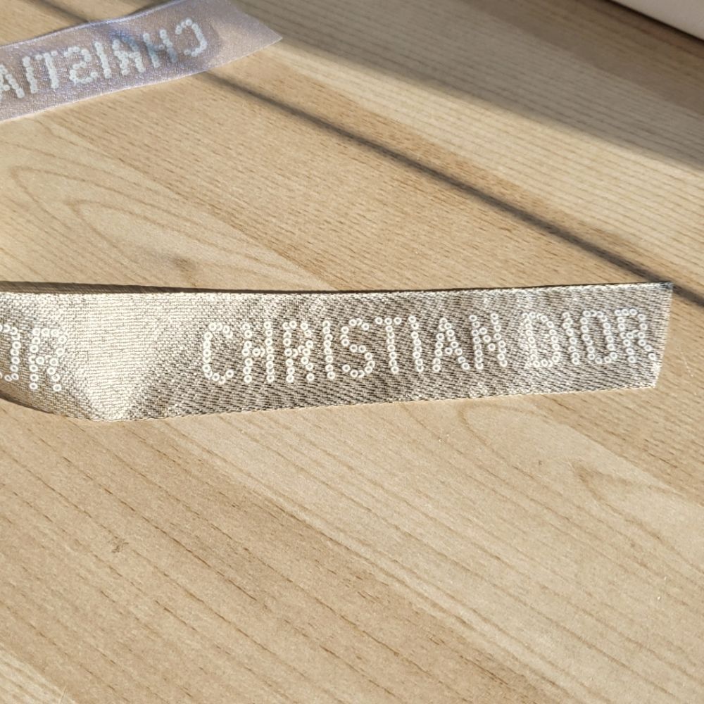 Dior Parfums Xmas Ribbon | Gold & White | 2 meters in length